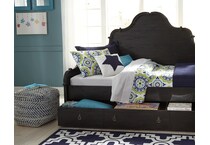 chevron blue white pouf  ottoman   