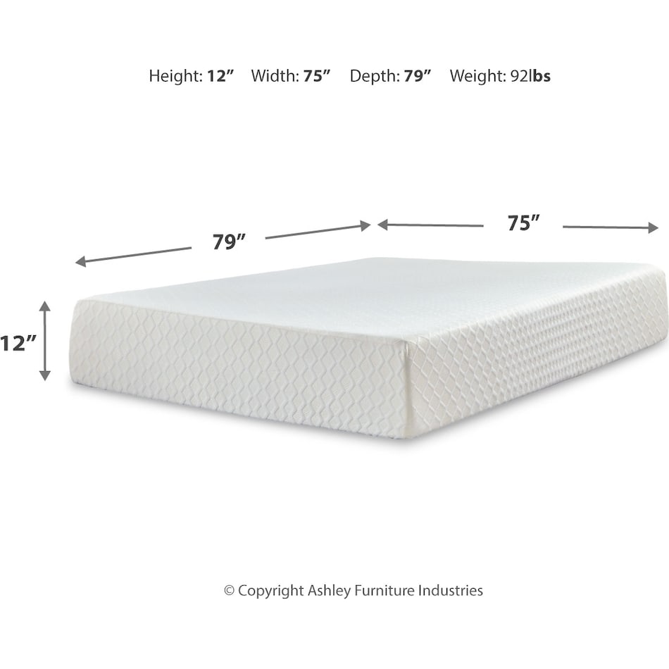 chime inch memory foam dimension schematic   