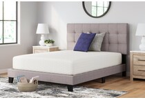 chime inch memory foam white mattress queen   