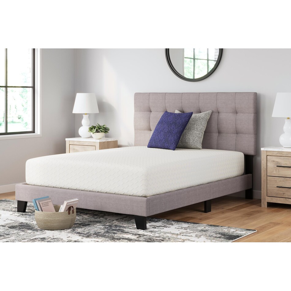 chime inch memory foam white mattress queen   