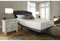 chime inch memory foam white mattress queen   