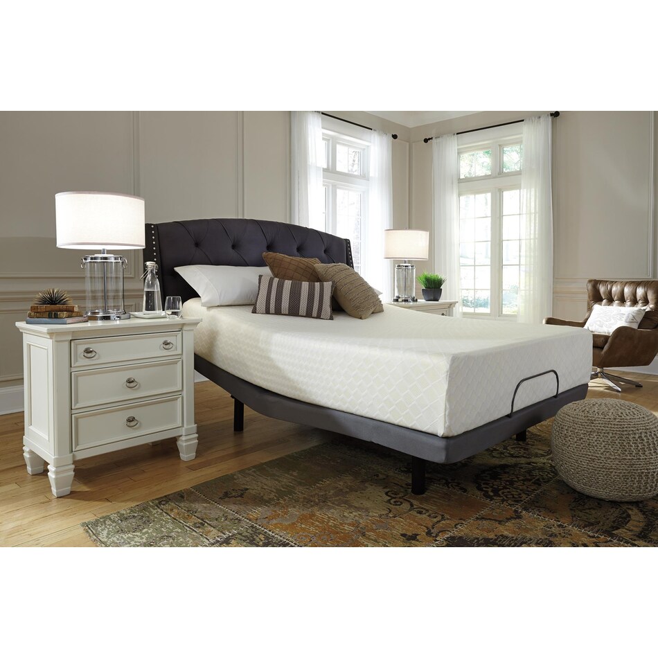 chime inch memory foam white mattress queen   
