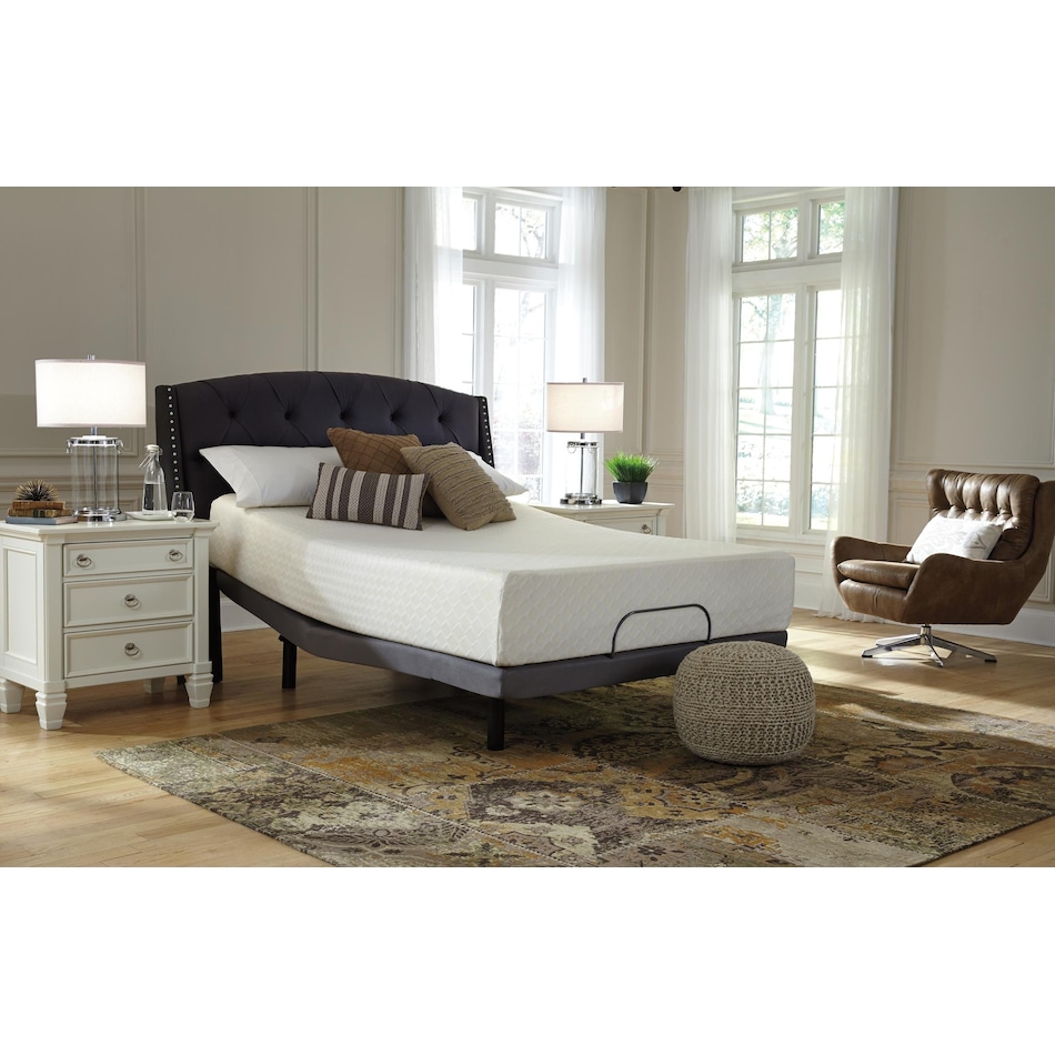 chime inch memory foam white mattress queen   