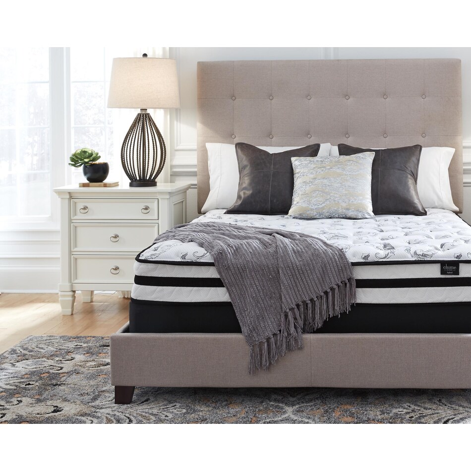 chime inch innerspring white mattress queen   