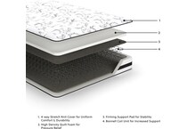 chime inch innerspring white mattress queen   