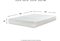 chime inch memory foam dimension schematic   