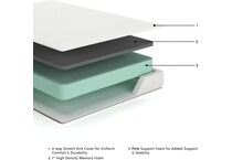 chime inch memory foam white mattress full   