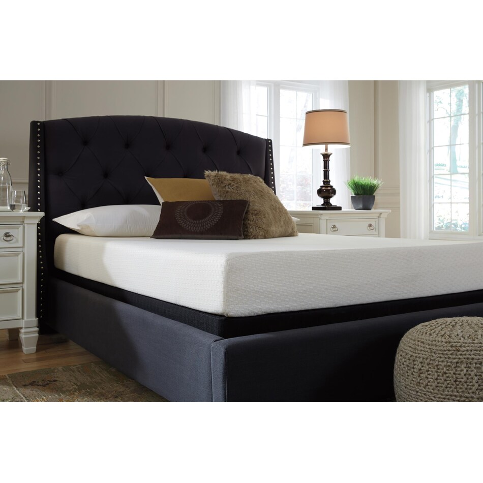chime inch memory foam white mattress king   