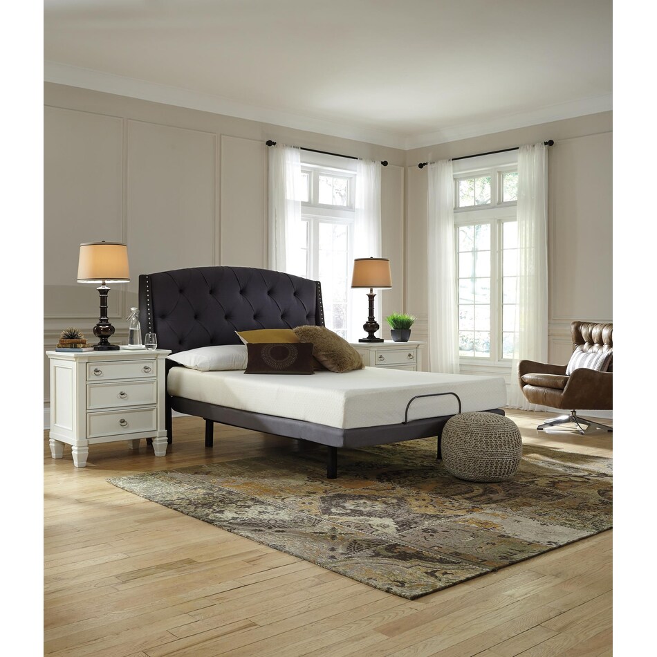 chime inch memory foam white mattress king   