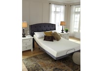 chime inch memory foam white mattress king   