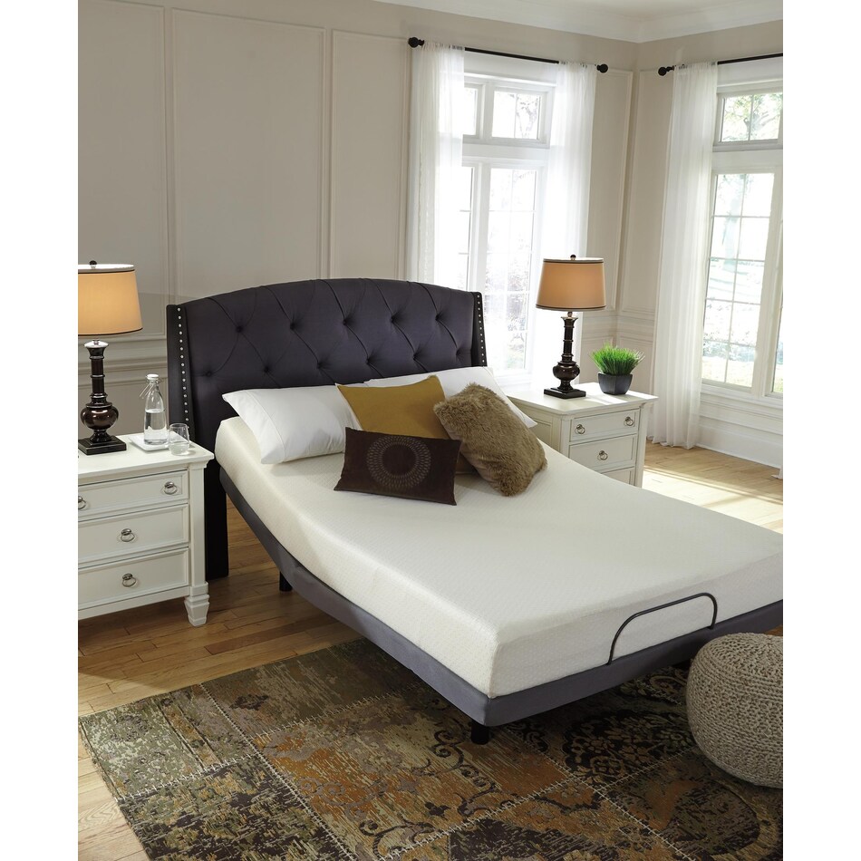 chime inch memory foam white mattress king   