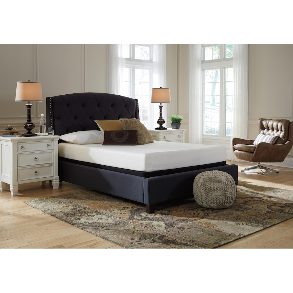 chime inch memory foam white mattress queen   