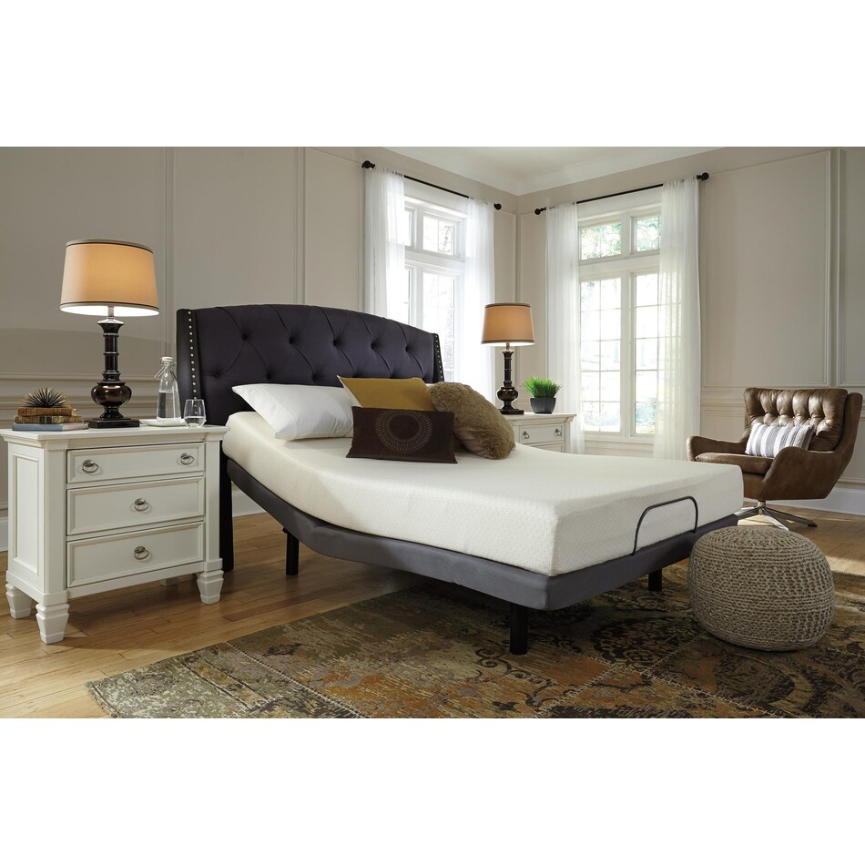 chime inch memory foam white mattress queen   