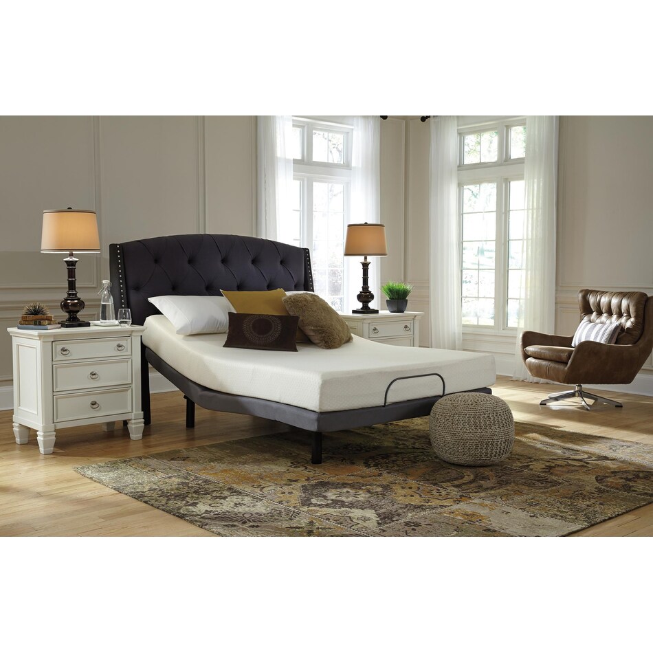 chime inch memory foam white mattress queen   