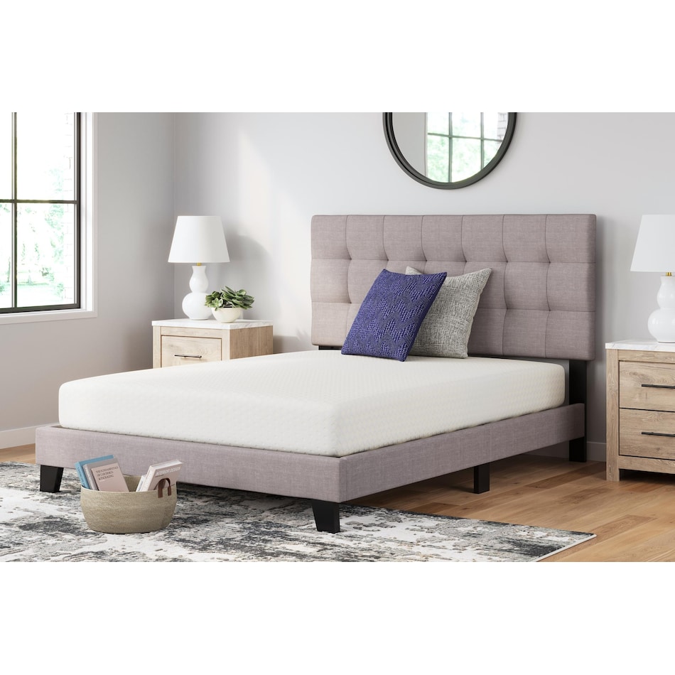 chime inch memory foam white mattress queen   