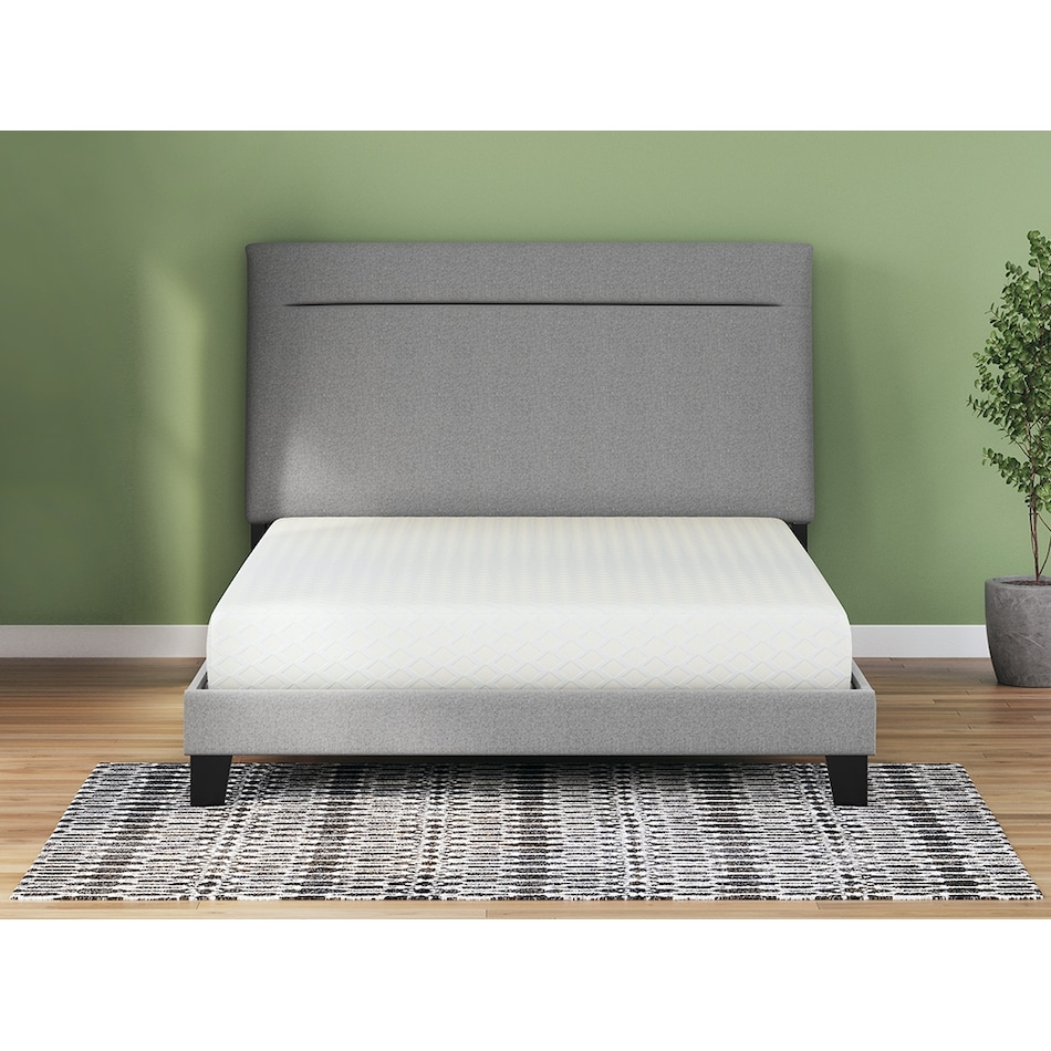 chime inch memory foam white mattress queen   