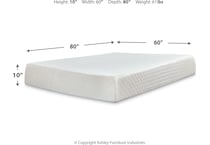 chimeinch memory foam dimension schematic   