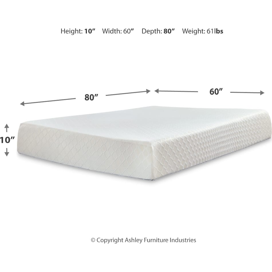 chimeinch memory foam dimension schematic   