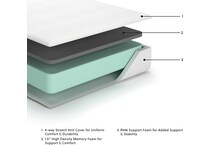 chimeinch memory foam white mattress full   
