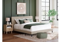 cielden soft gray king headboard   