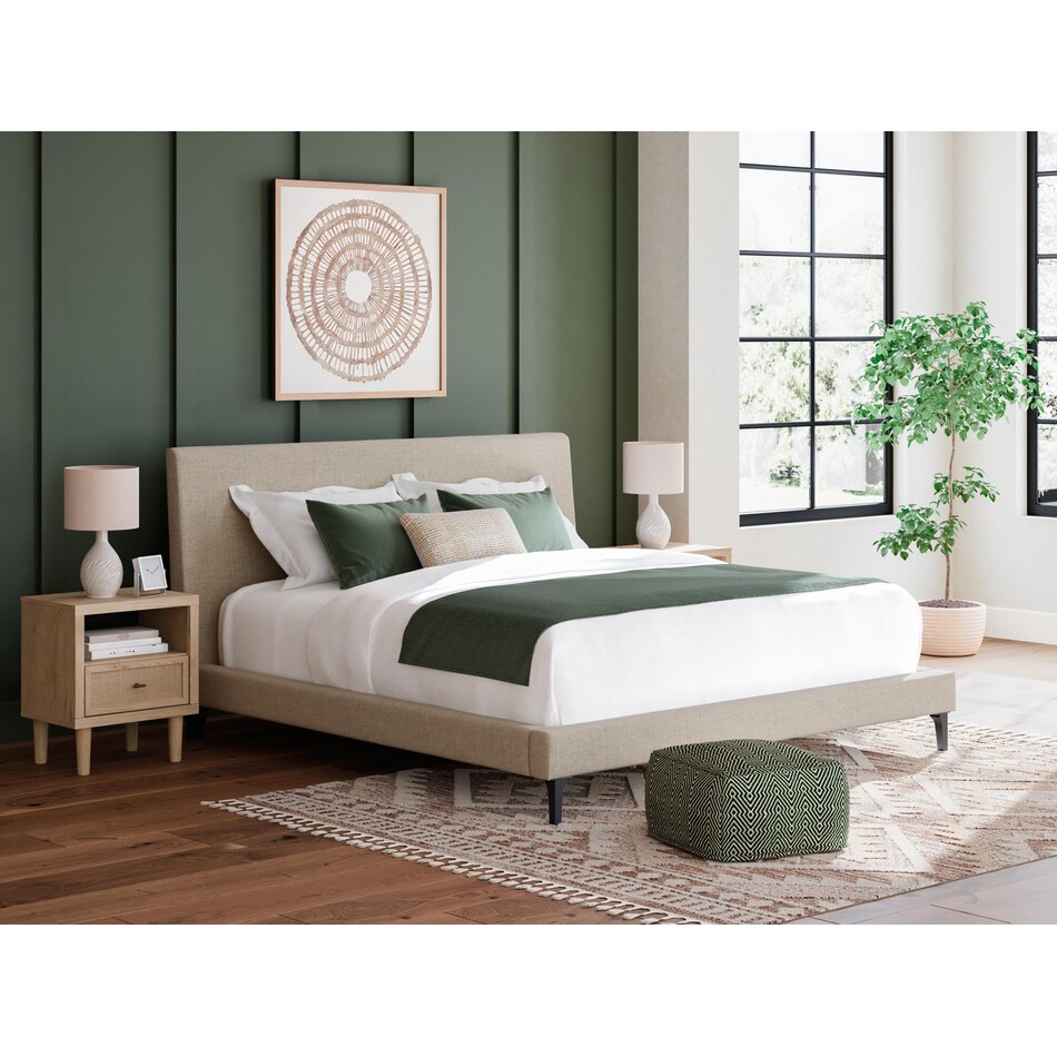 cielden soft gray king headboard   
