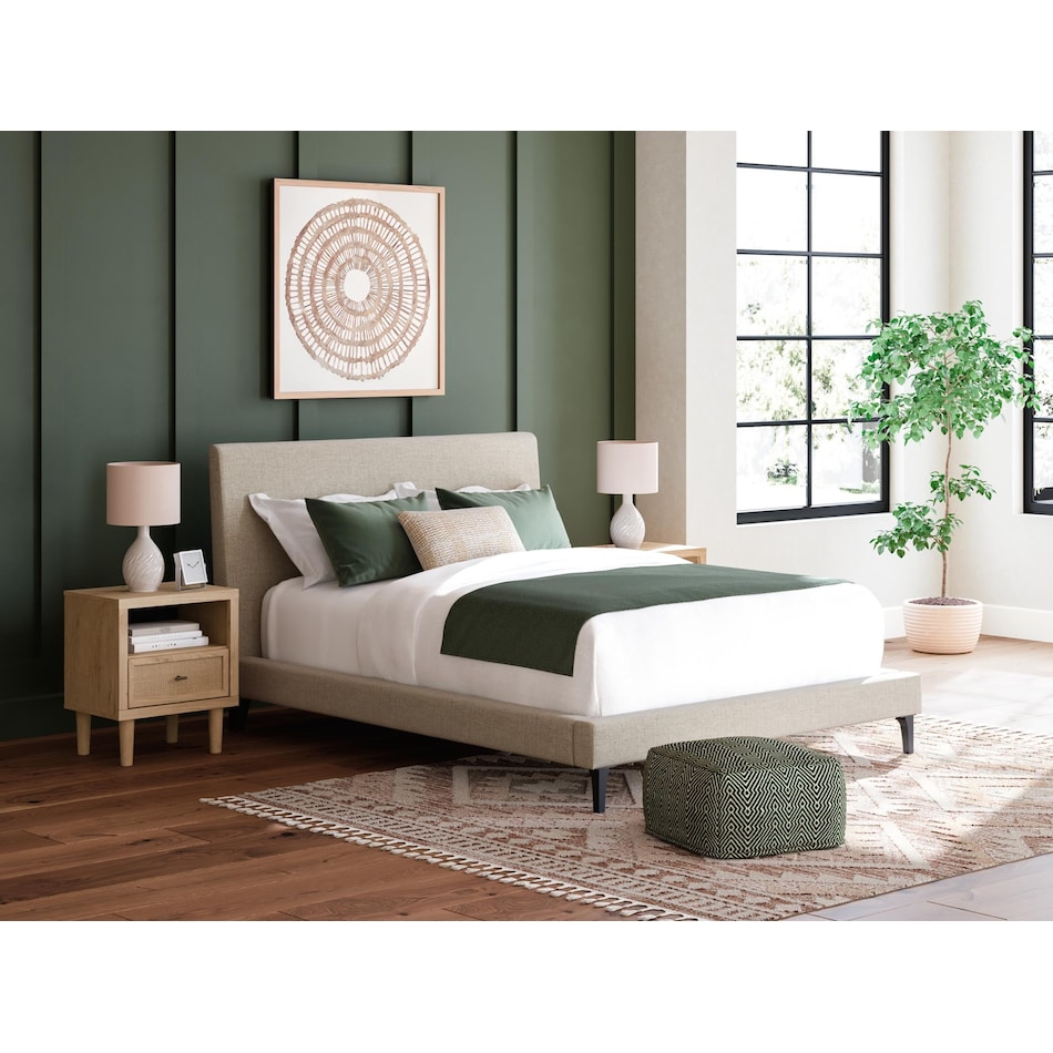 cielden soft gray queen headboard   