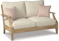 clare view beige loveseat   