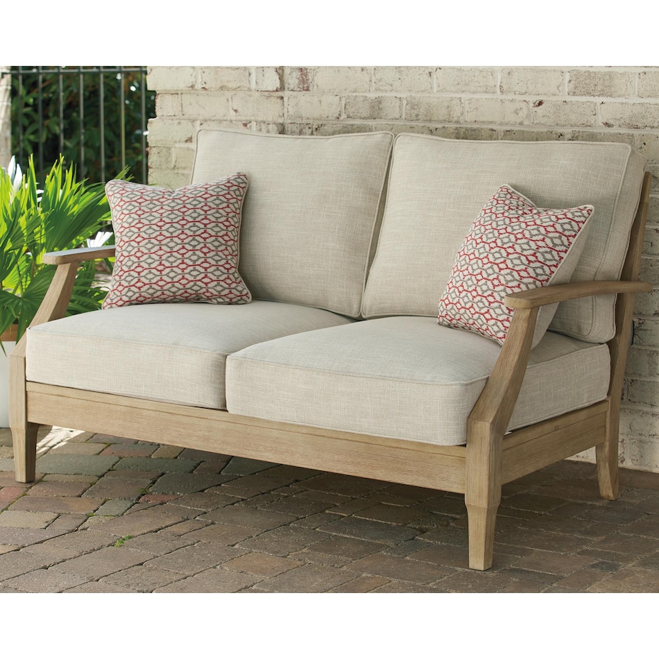 clare view white loveseat   