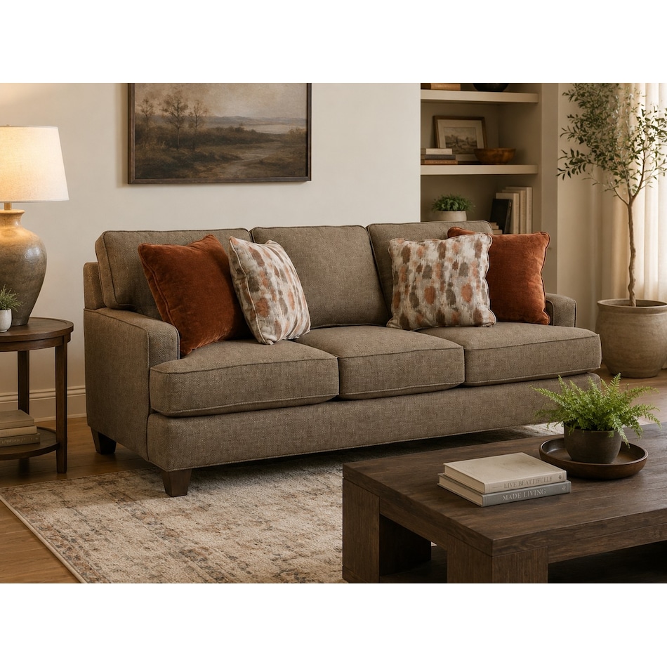 clarisse brown sofa   