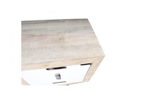 cleo white washed natural console   
