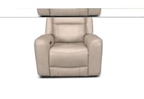 cocoa stone power leather recliner   