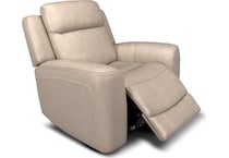 cocoa stone power leather recliner   
