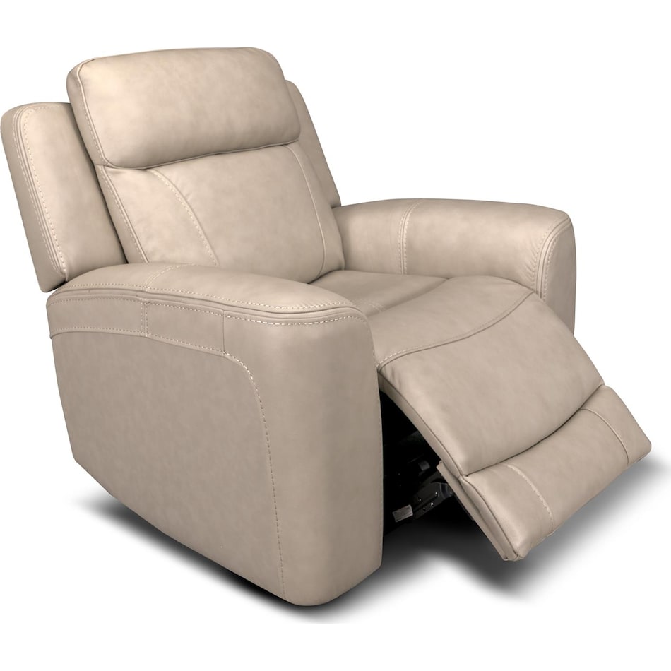 cocoa stone power leather recliner   