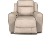cocoa stone power leather recliner   