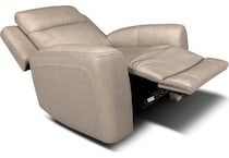 cocoa stone power leather recliner   