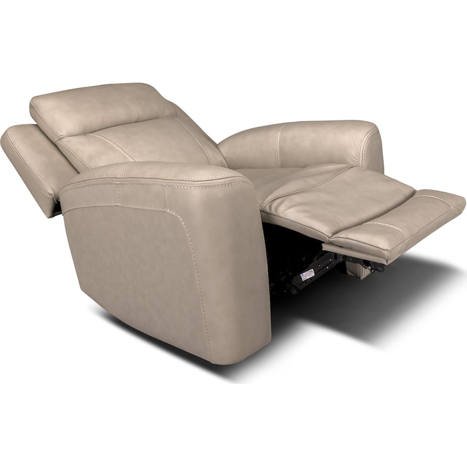 cocoa stone power leather recliner   