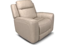 cocoa stone power leather recliner   