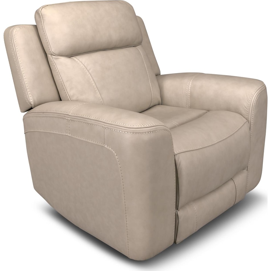 cocoa stone power leather recliner   