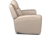cocoa stone power leather recliner   