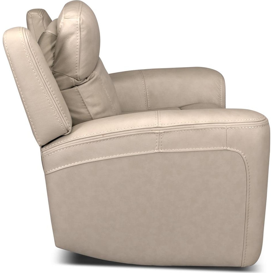 cocoa stone power leather recliner   