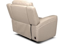 cocoa stone power leather recliner   