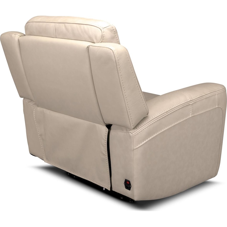 cocoa stone power leather recliner   