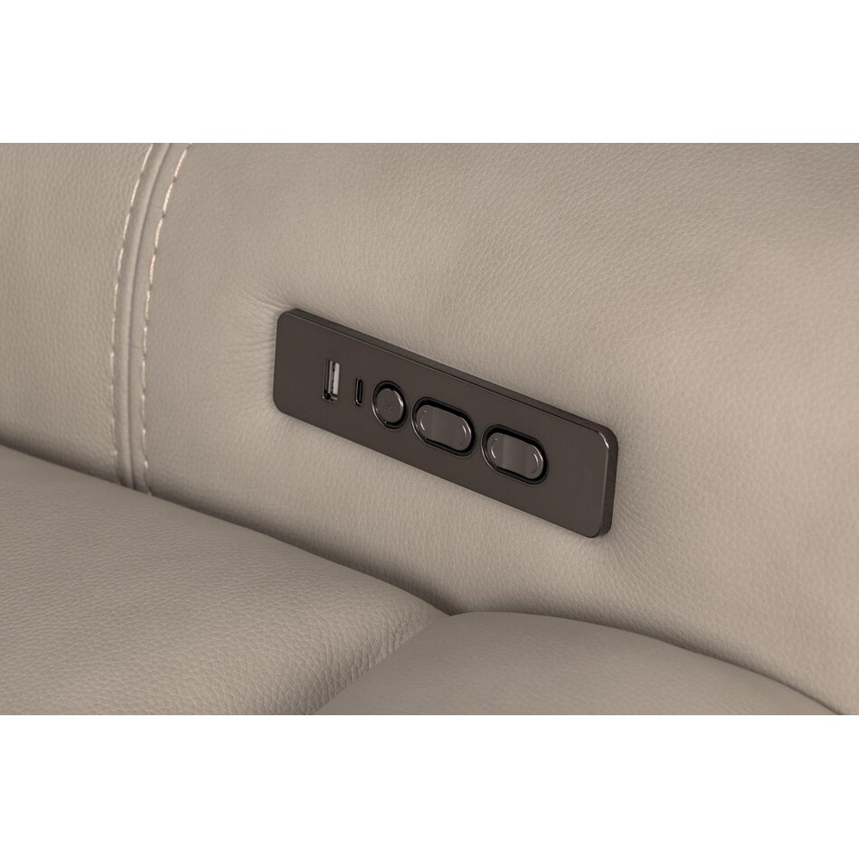 cocoa stone power leather reclining console loveseat   