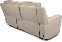 cocoa stone power leather reclining console loveseat   