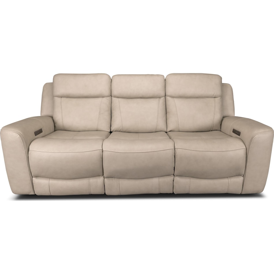 cocoa stone power leather reclining sofa   