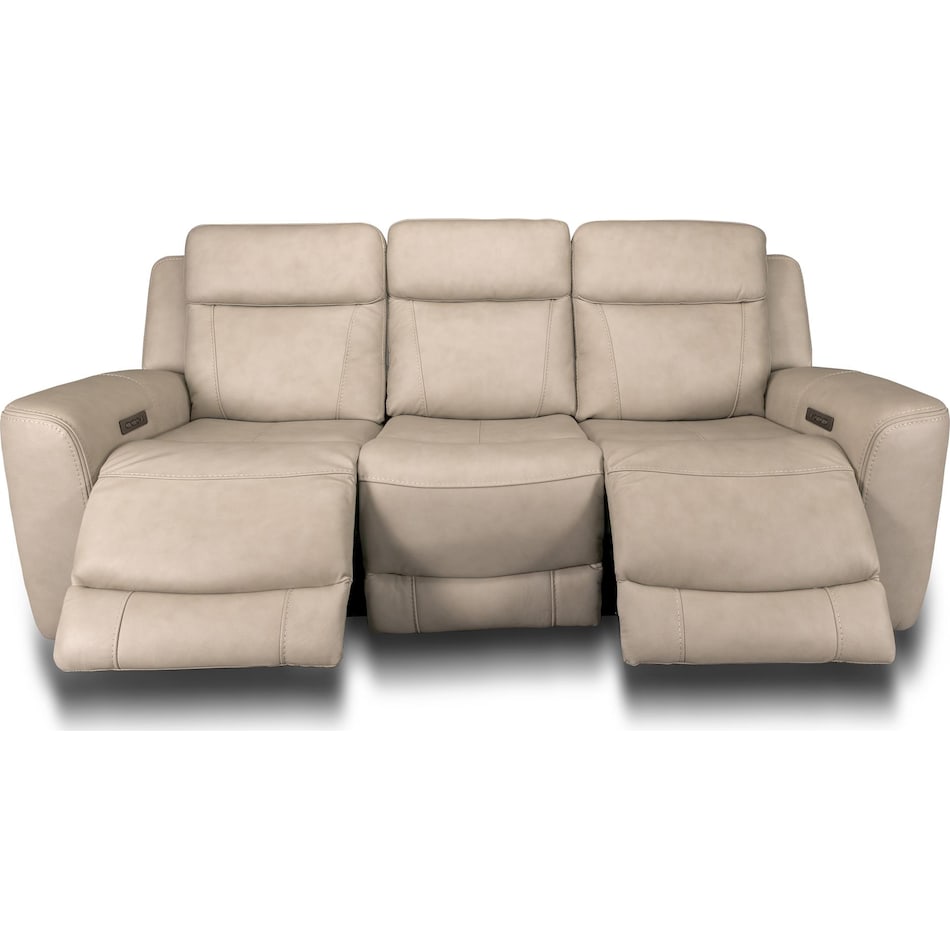 cocoa stone power leather reclining sofa   