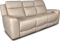 cocoa stone power leather reclining sofa   