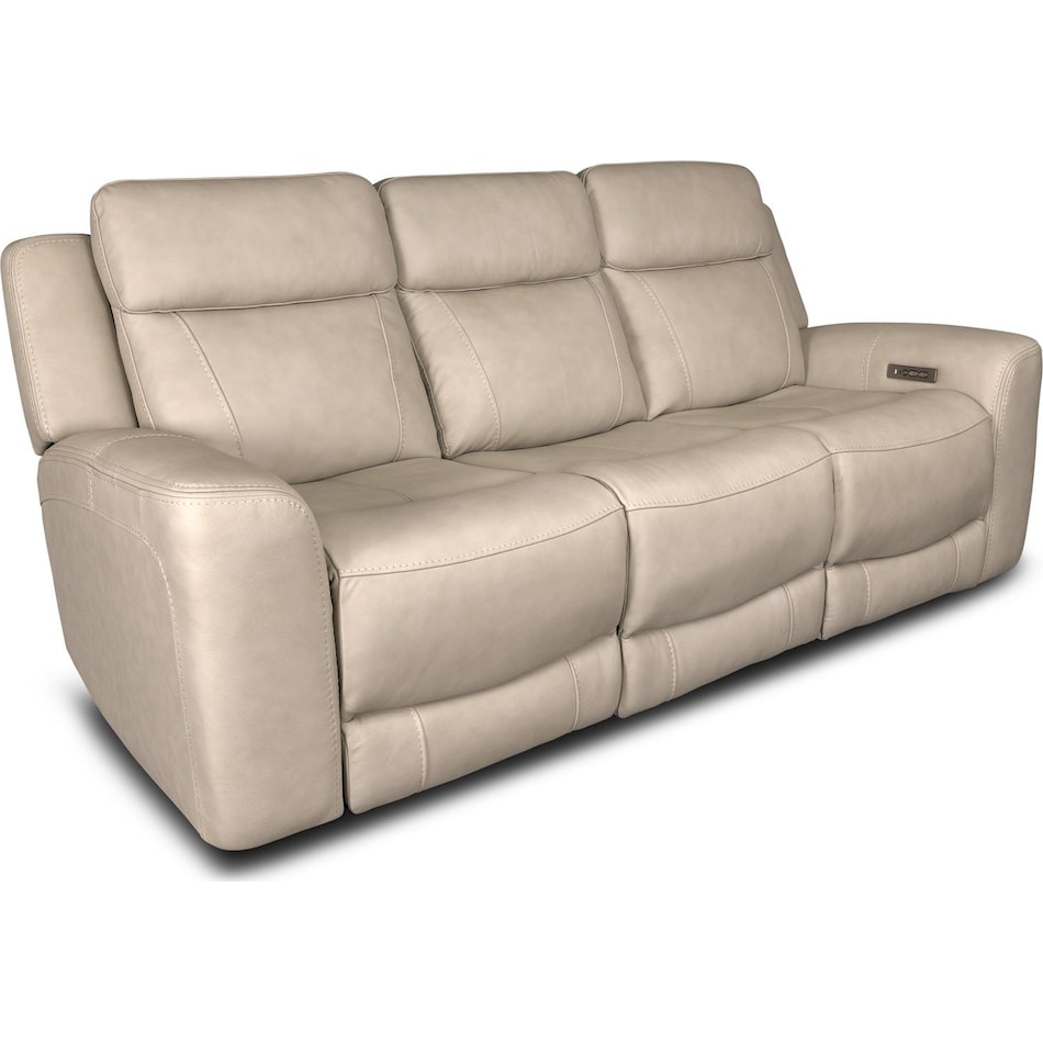 cocoa stone power leather reclining sofa   