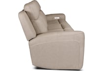 cocoa stone power leather reclining sofa   