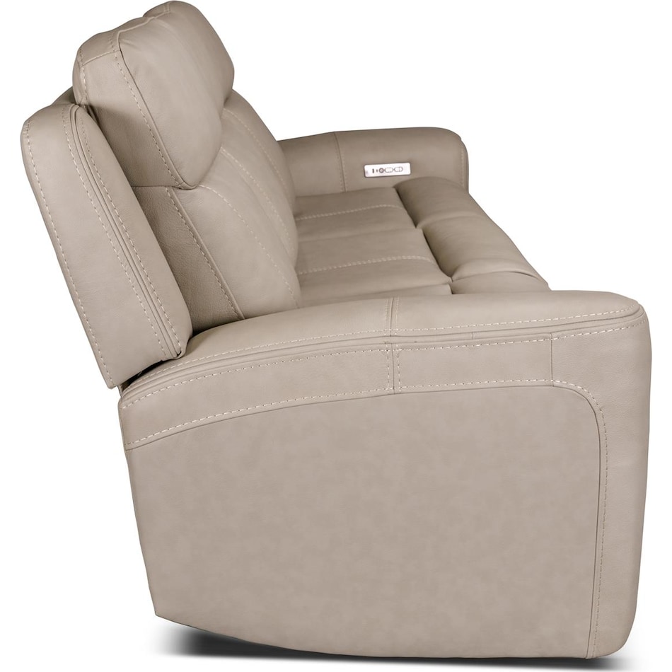 cocoa stone power leather reclining sofa   